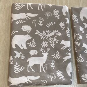 X2 Pillowcases Coleman Grey Woodland Animal Print